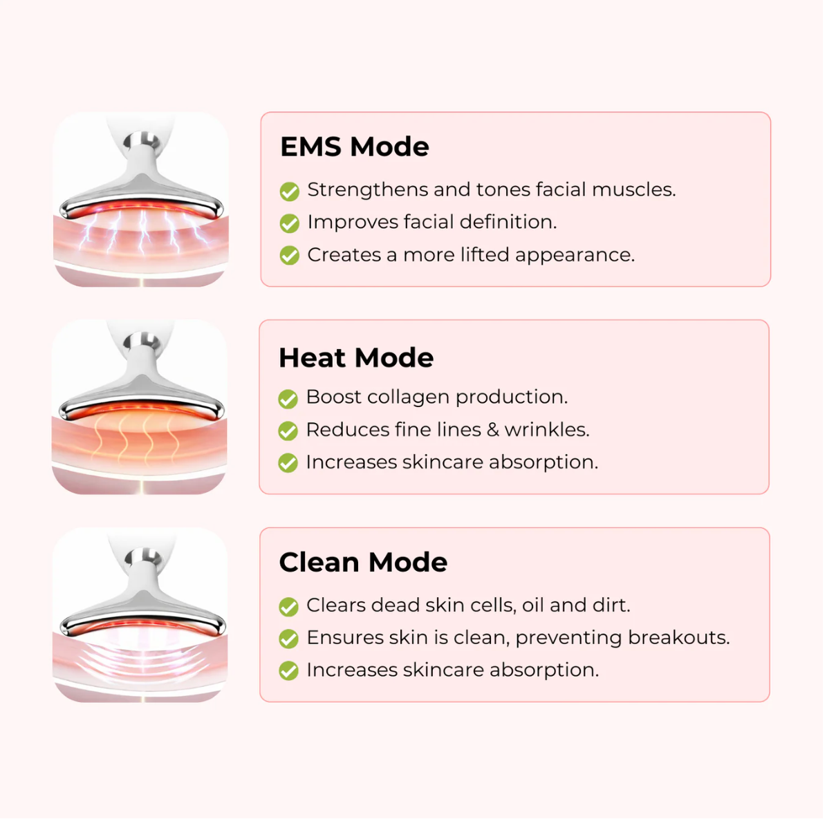 LED Face and neck lifting massager