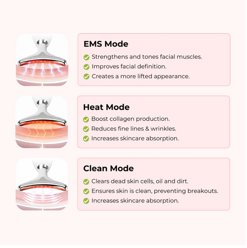 LED Face and neck lifting massager