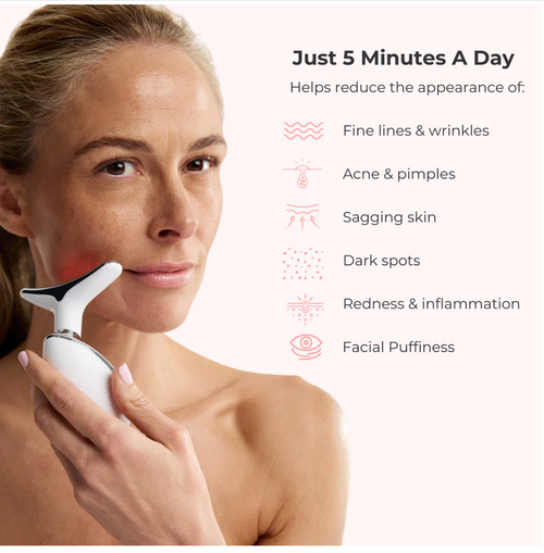 LED Face and neck lifting massager